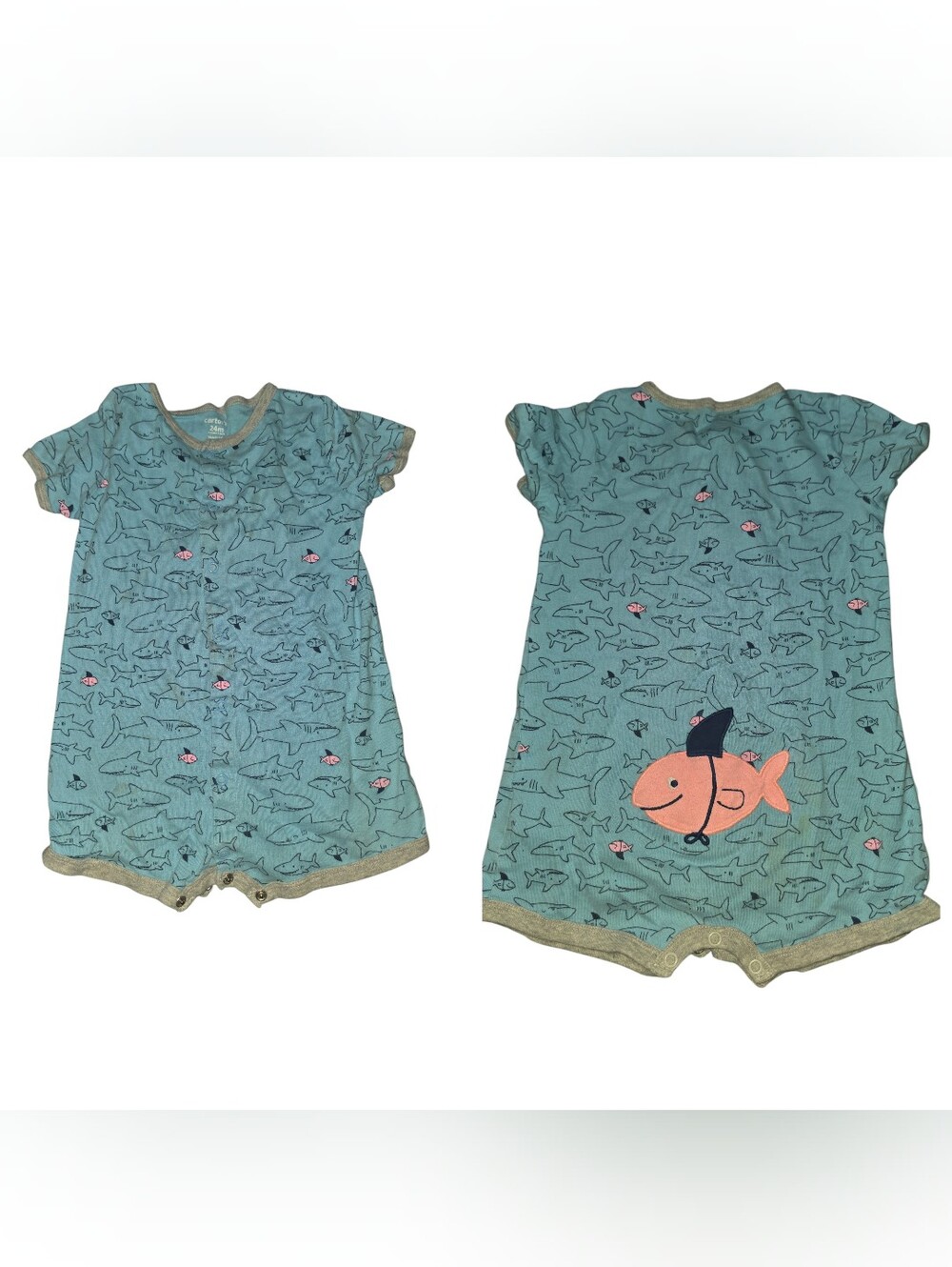 9/8/92.Boys Carter's l Romper Pajama(PRICE IS FIRM IF YOUR JUSR BUYING THIS ITEM